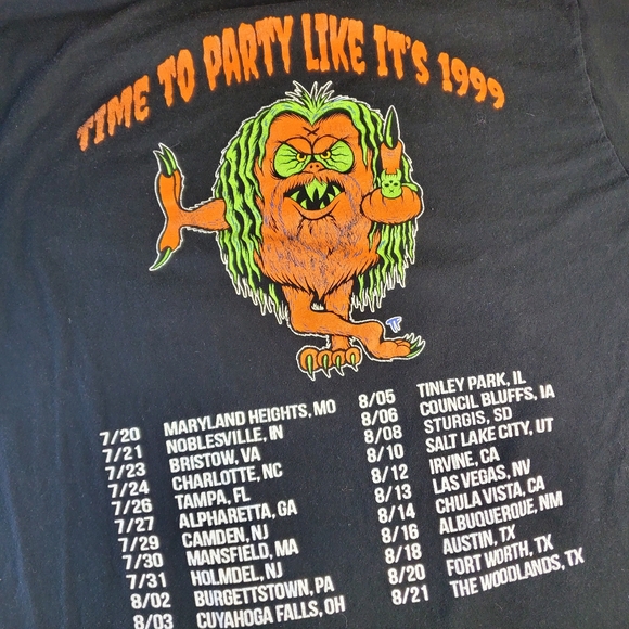 Rob Zombie Freaks on Parade Glow in Dark Concert Shirt sz Large - Picture 5 of 9